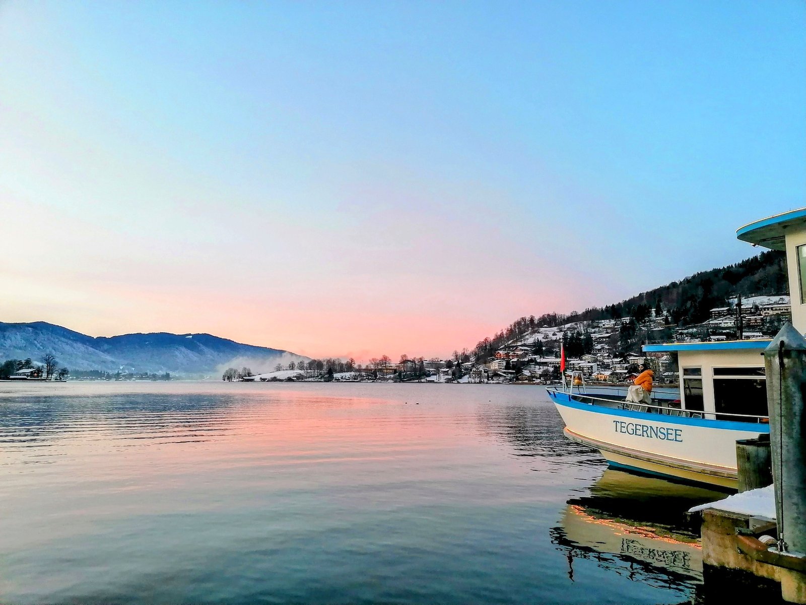 Tegernsee Winter Sonnenuntergang